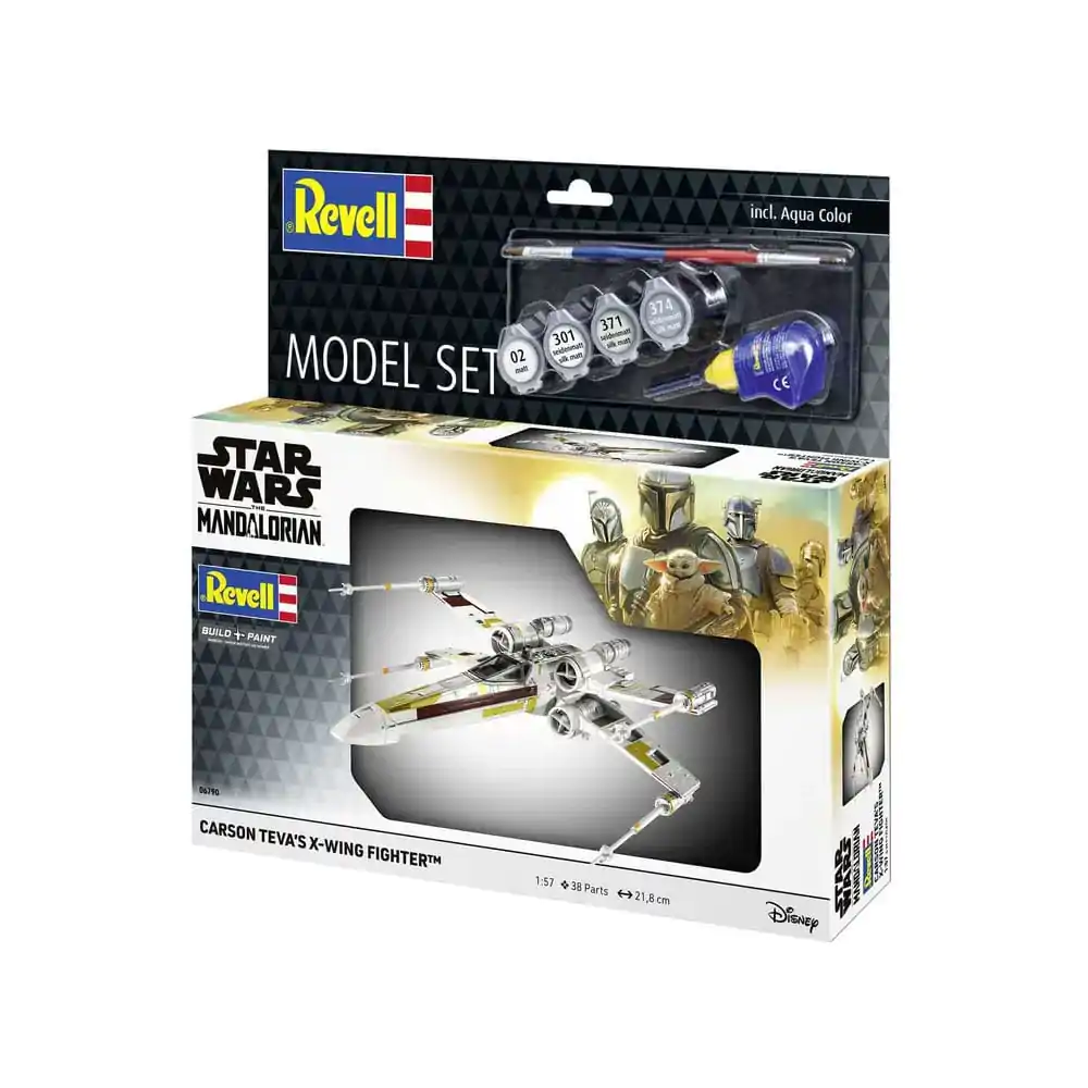 Star Wars Model Kit mit Basis Zubehör 1/57 Carson Teva's X-Wing Fighter 22 cm Produktfoto