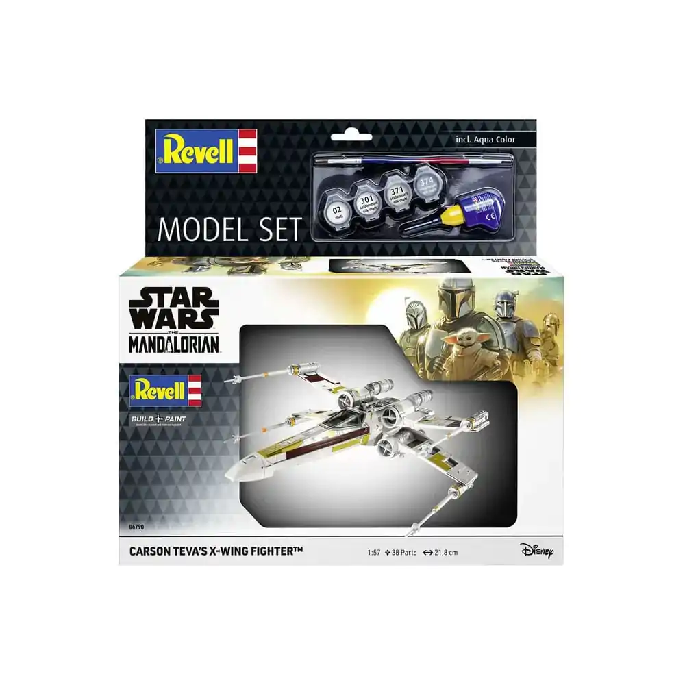 Star Wars Model Kit mit Basis Zubehör 1/57 Carson Teva's X-Wing Fighter 22 cm Produktfoto