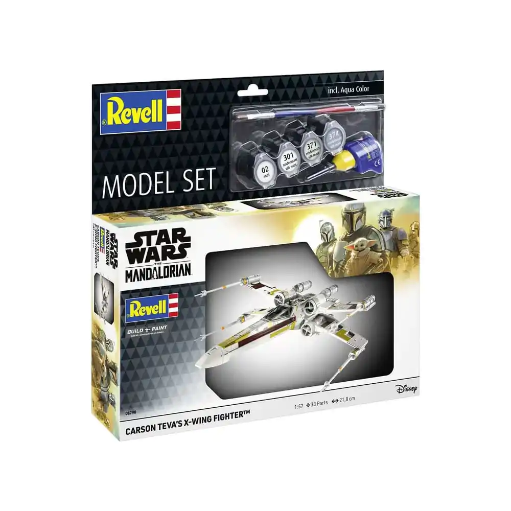 Star Wars Model Kit mit Basis Zubehör 1/57 Carson Teva's X-Wing Fighter 22 cm Produktfoto
