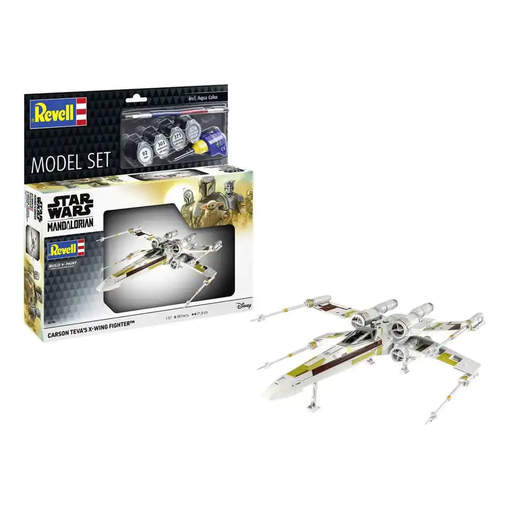 Star Wars Model Kit mit Basis Zubehör 1/57 Carson Teva's X-Wing Fighter 22 cm Produktfoto