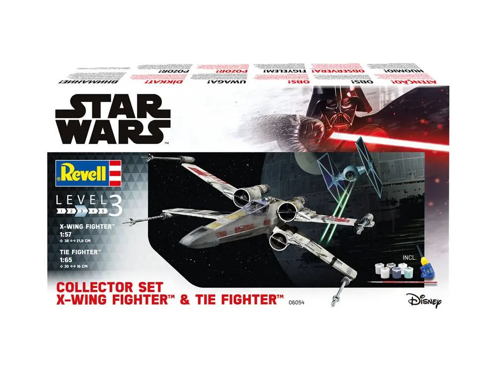 Star Wars Modellbausatz Geschenkset 1/57 X-Wing Fighter & 1/65 TIE Fighter termékfotó