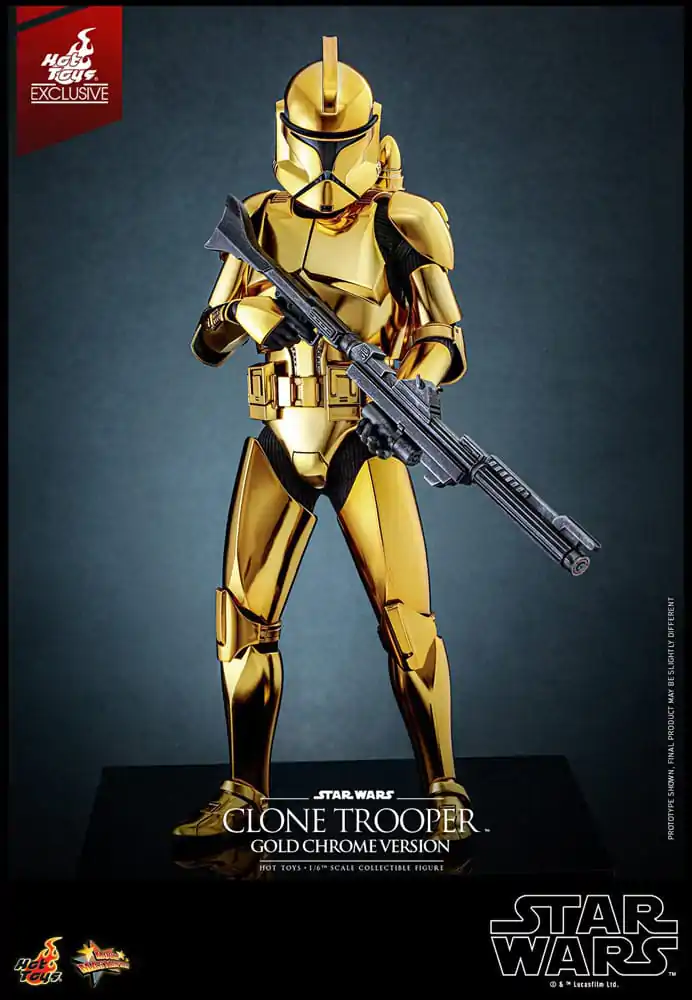 Star Wars Actionfigur 1/6 Clone Trooper (Gold Chrome Version) Exclusive 30 cm termékfotó