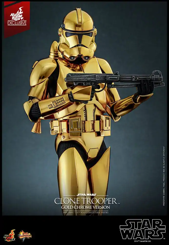 Star Wars Actionfigur 1/6 Clone Trooper (Gold Chrome Version) Exclusive 30 cm termékfotó