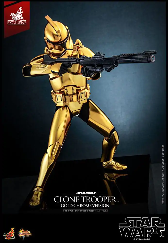 Star Wars Actionfigur 1/6 Clone Trooper (Gold Chrome Version) Exclusive 30 cm termékfotó