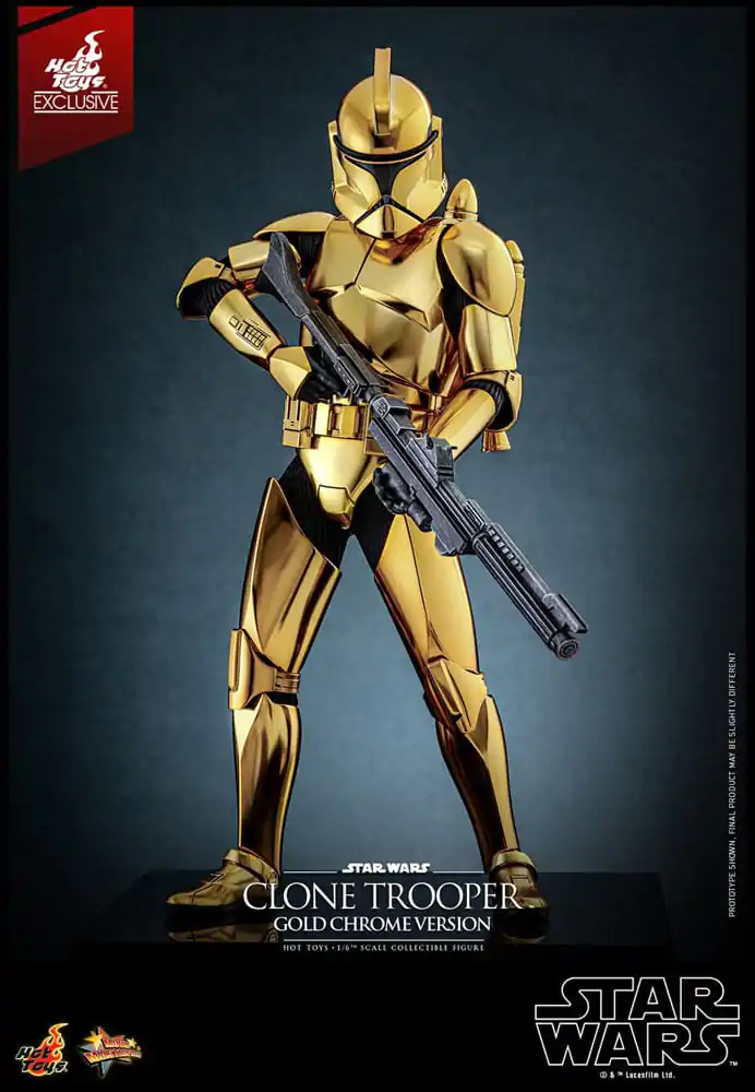 Star Wars Actionfigur 1/6 Clone Trooper (Gold Chrome Version) Exclusive 30 cm termékfotó