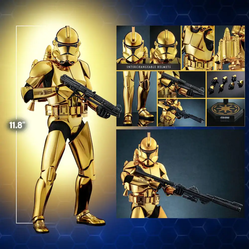 Star Wars Actionfigur 1/6 Clone Trooper (Gold Chrome Version) Exclusive 30 cm termékfotó