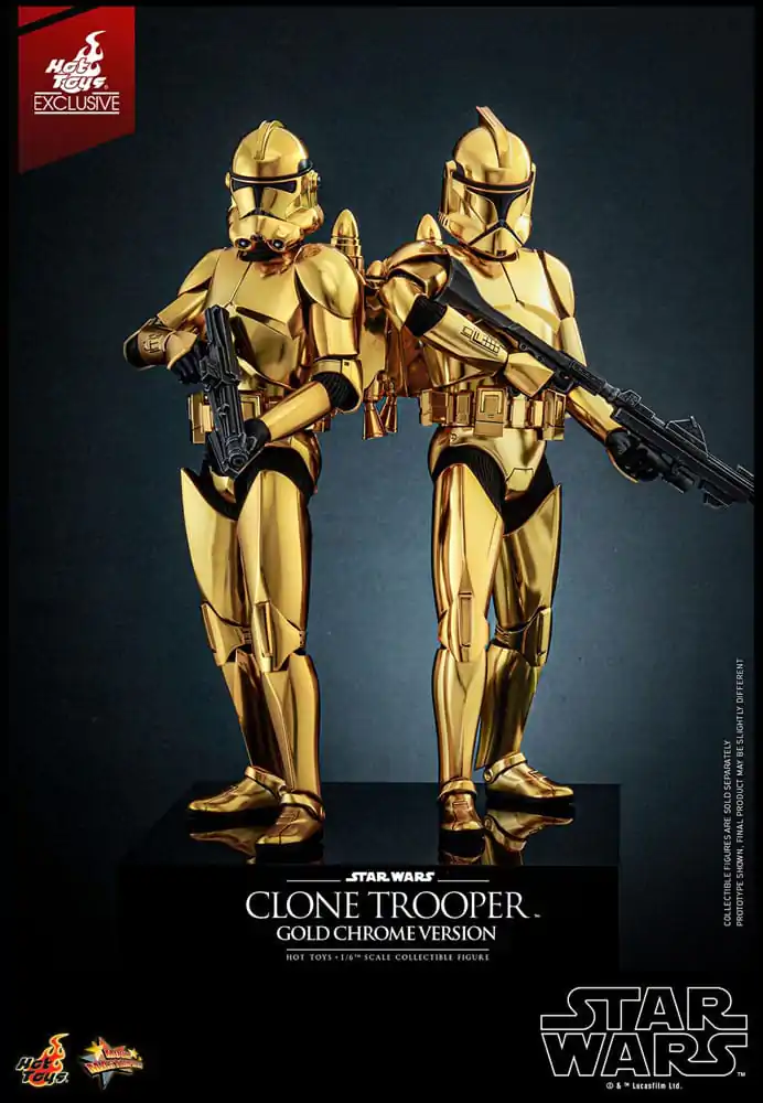 Star Wars Actionfigur 1/6 Clone Trooper (Gold Chrome Version) Exclusive 30 cm termékfotó