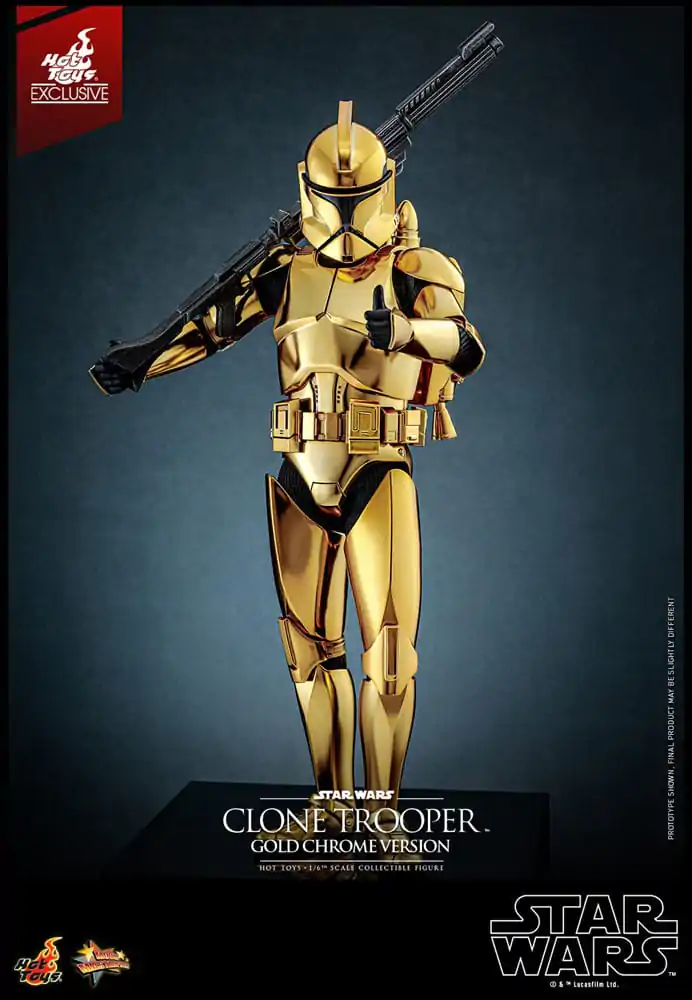 Star Wars Actionfigur 1/6 Clone Trooper (Gold Chrome Version) Exclusive 30 cm termékfotó