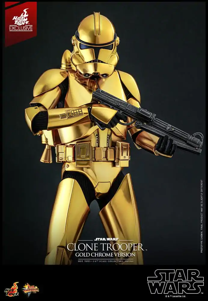 Star Wars Actionfigur 1/6 Clone Trooper (Gold Chrome Version) Exclusive 30 cm termékfotó