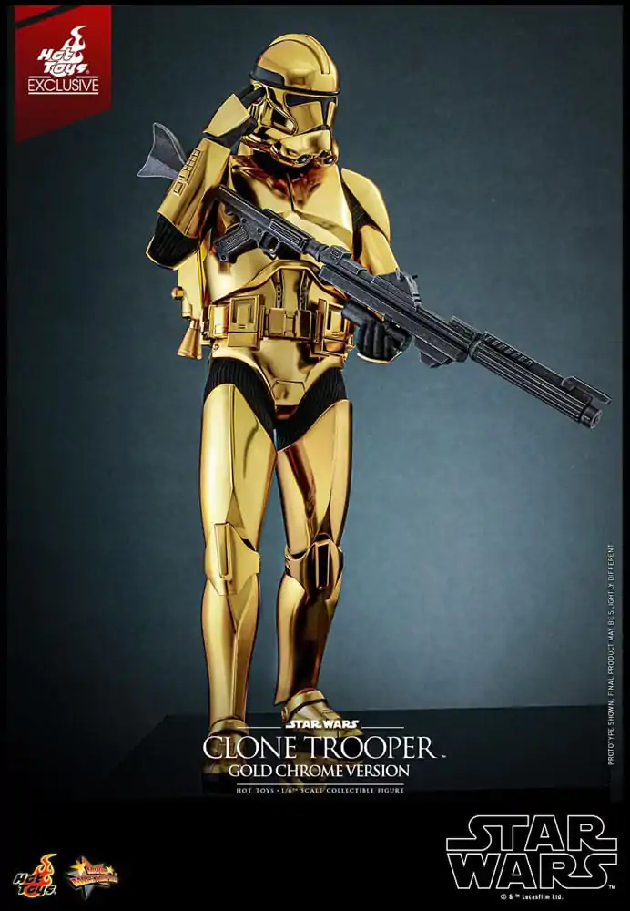 Star Wars Actionfigur 1/6 Clone Trooper (Gold Chrome Version) Exclusive 30 cm termékfotó