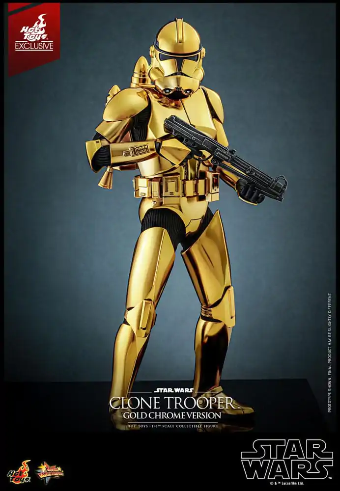 Star Wars Actionfigur 1/6 Clone Trooper (Gold Chrome Version) Exclusive 30 cm termékfotó