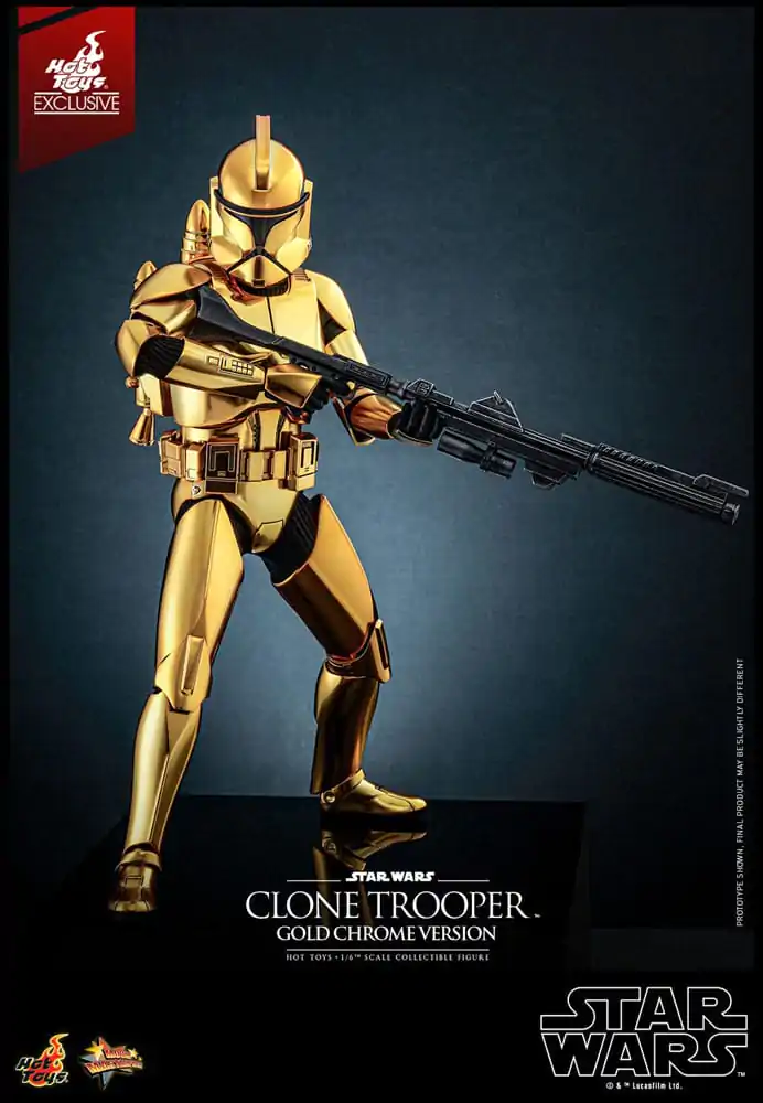 Star Wars Actionfigur 1/6 Clone Trooper (Gold Chrome Version) Exclusive 30 cm termékfotó