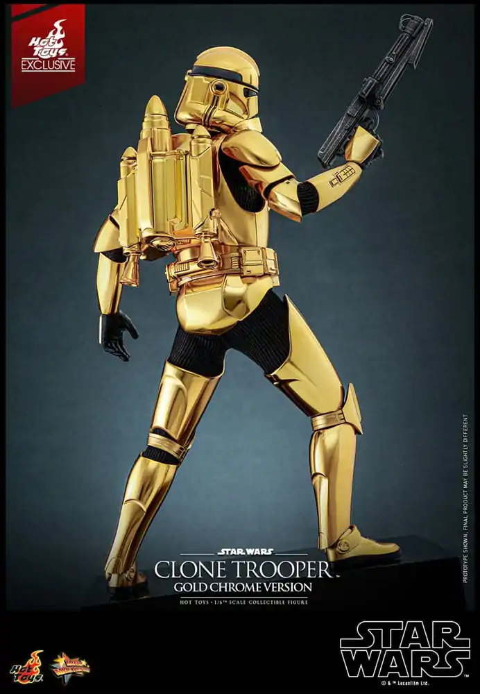 Star Wars Actionfigur 1/6 Clone Trooper (Gold Chrome Version) Exclusive 30 cm termékfotó