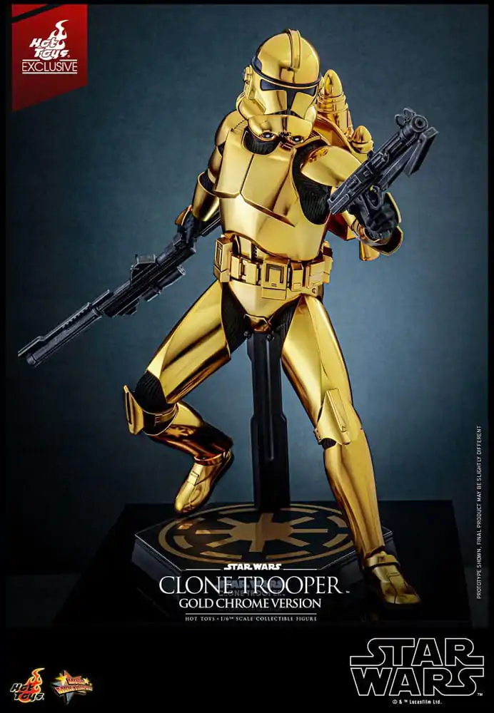 Star Wars Actionfigur 1/6 Clone Trooper (Gold Chrome Version) Exclusive 30 cm termékfotó