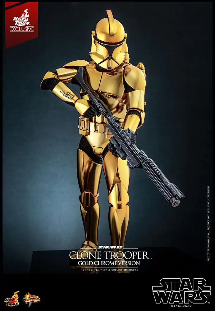 Star Wars Actionfigur 1/6 Clone Trooper (Gold Chrome Version) Exclusive 30 cm termékfotó