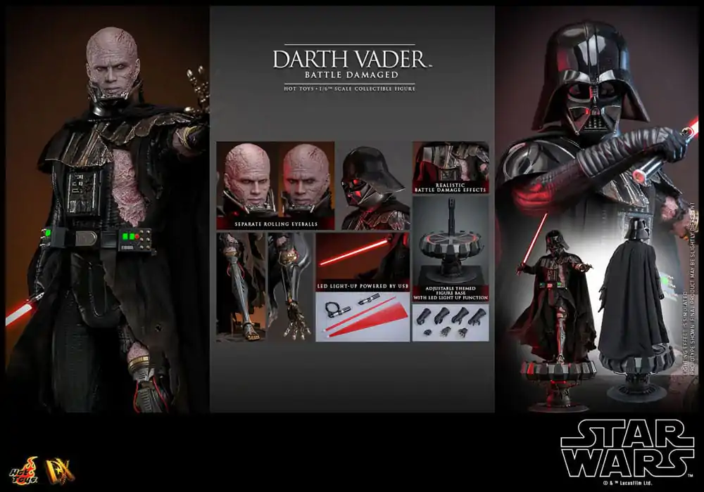 Star Wars Actionfigur 1/6 Darth Vader (Battle Damaged) 35 cm Produktfoto