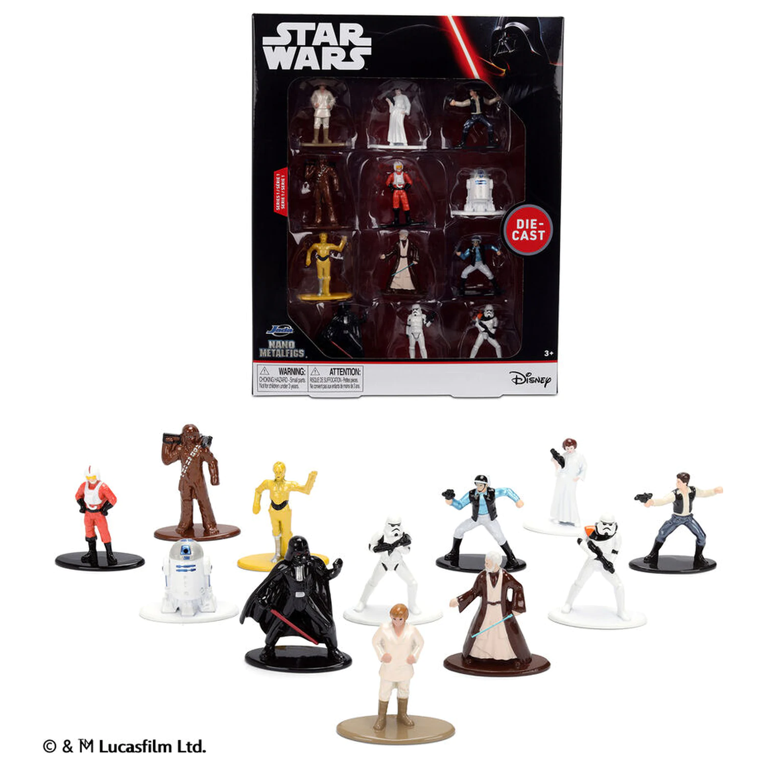 Star Wars Pack 12 Metall-Figuren 4cm Produktfoto