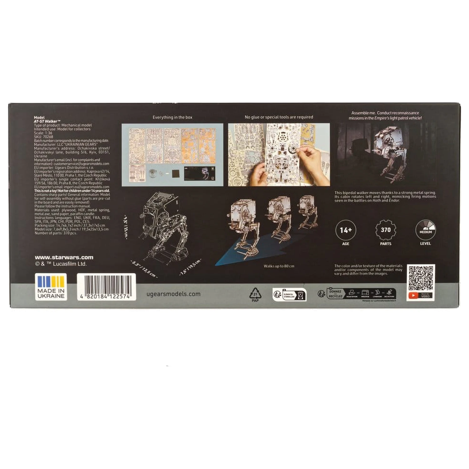 Star Wars 3D Holzpuzzle AT-ST Walker Produktfoto