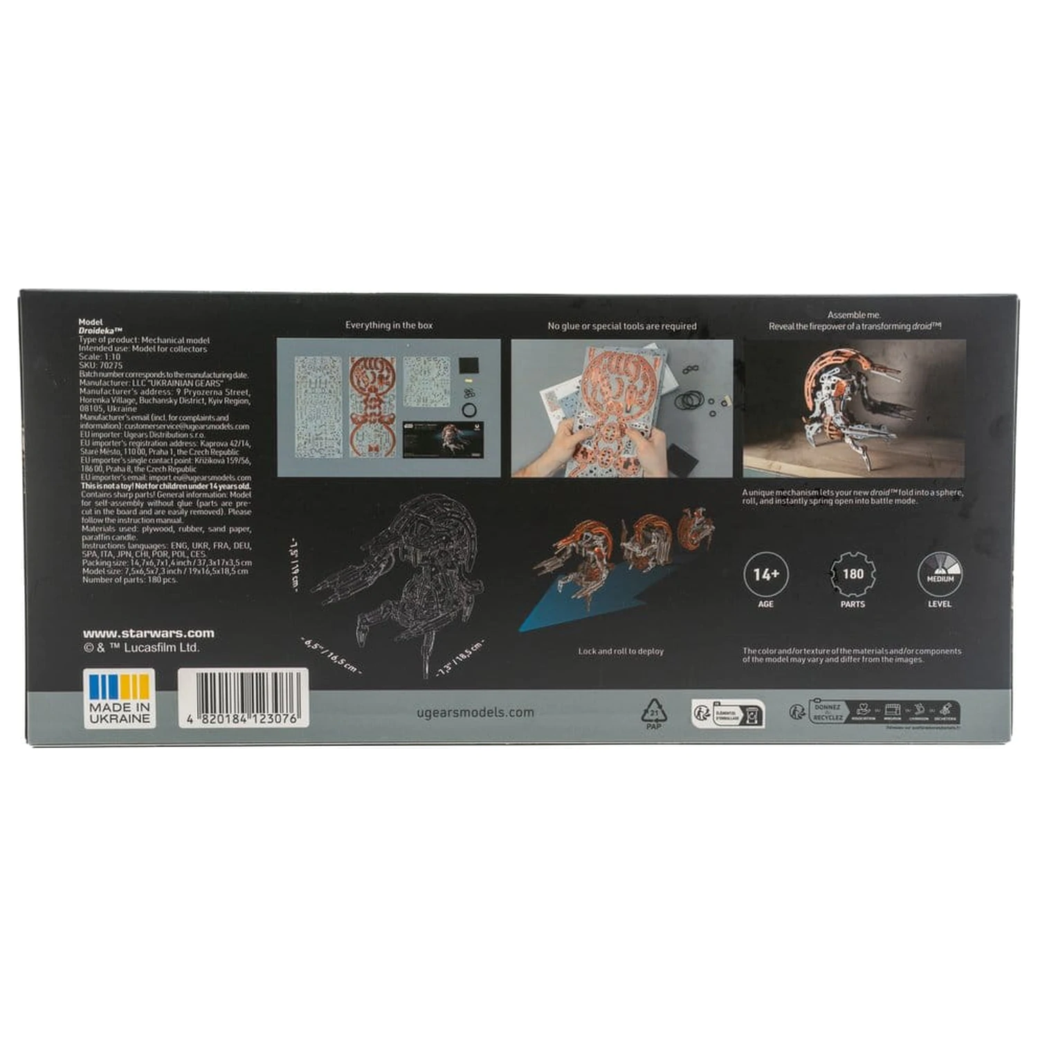 Star Wars 3D Holzpuzzle Droideka Produktfoto