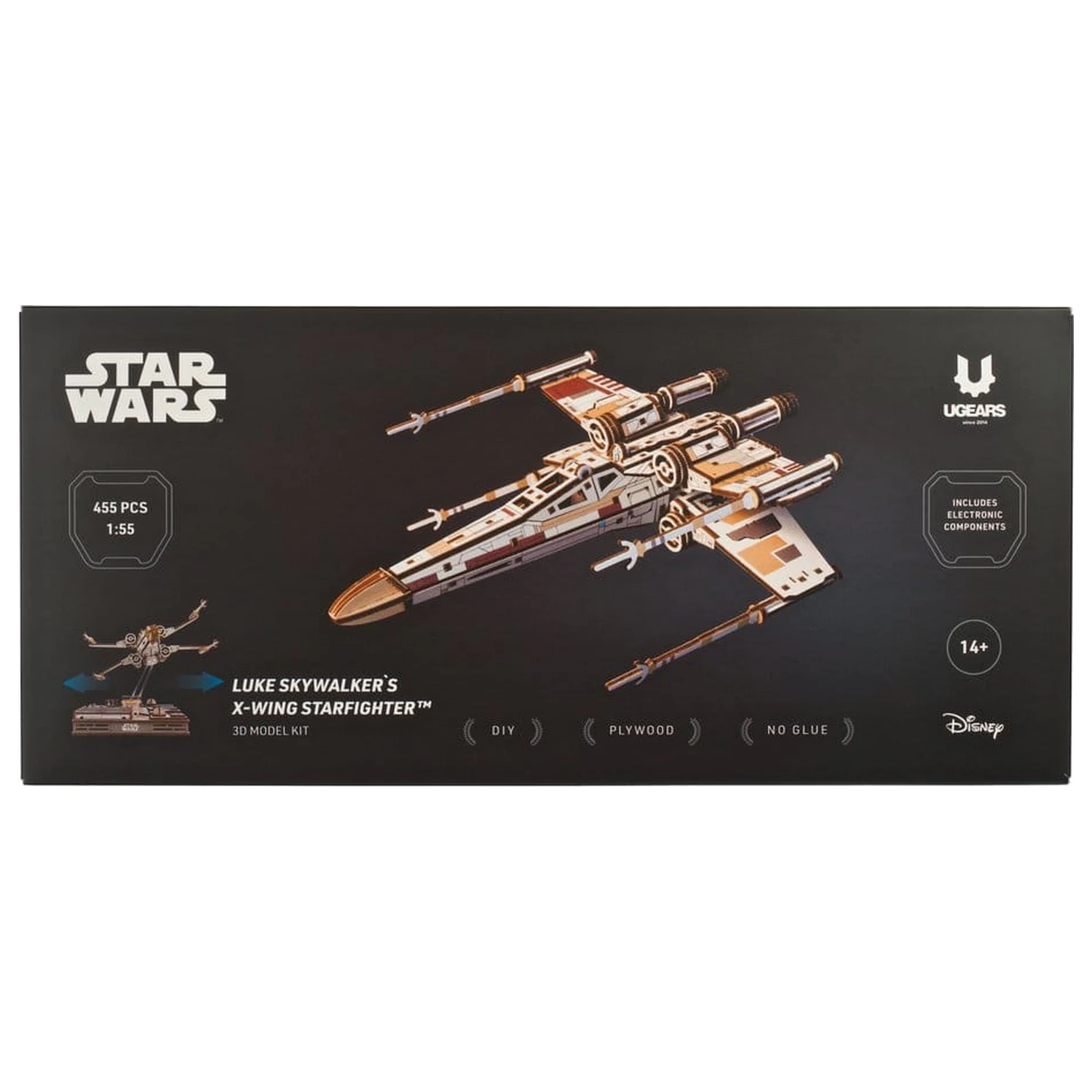 Star Wars 3D Holzpuzzle Luke Skywalker's X-Wing Starfighter Produktfoto