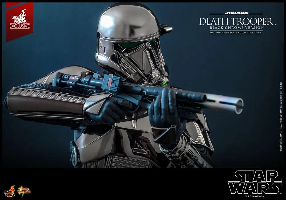 Star Wars Actionfigur 1/6 Death Trooper (Black Chrome) 2022 Convention Exclusive 32 cm Produktfoto