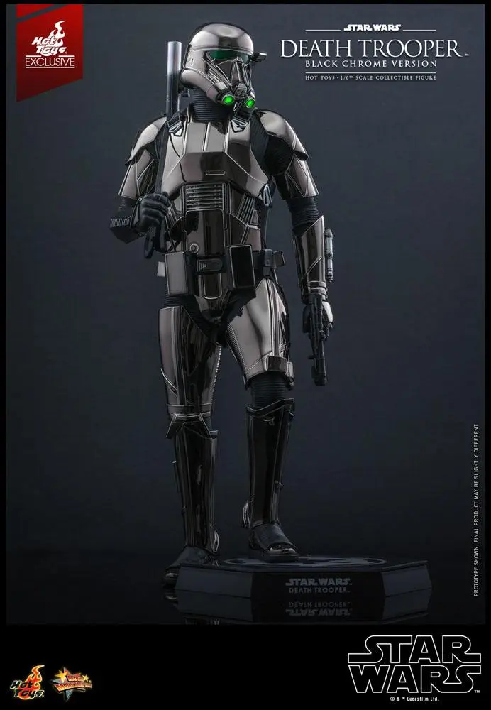 Star Wars Actionfigur 1/6 Death Trooper (Black Chrome) 2022 Convention Exclusive 32 cm Produktfoto