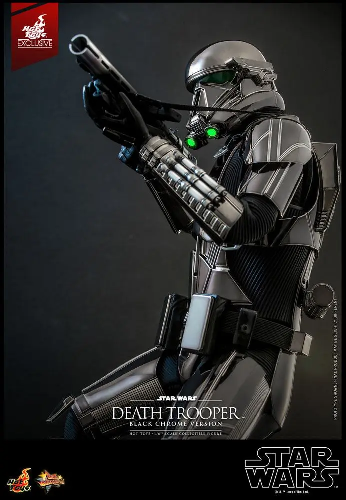 Star Wars Actionfigur 1/6 Death Trooper (Black Chrome) 2022 Convention Exclusive 32 cm Produktfoto