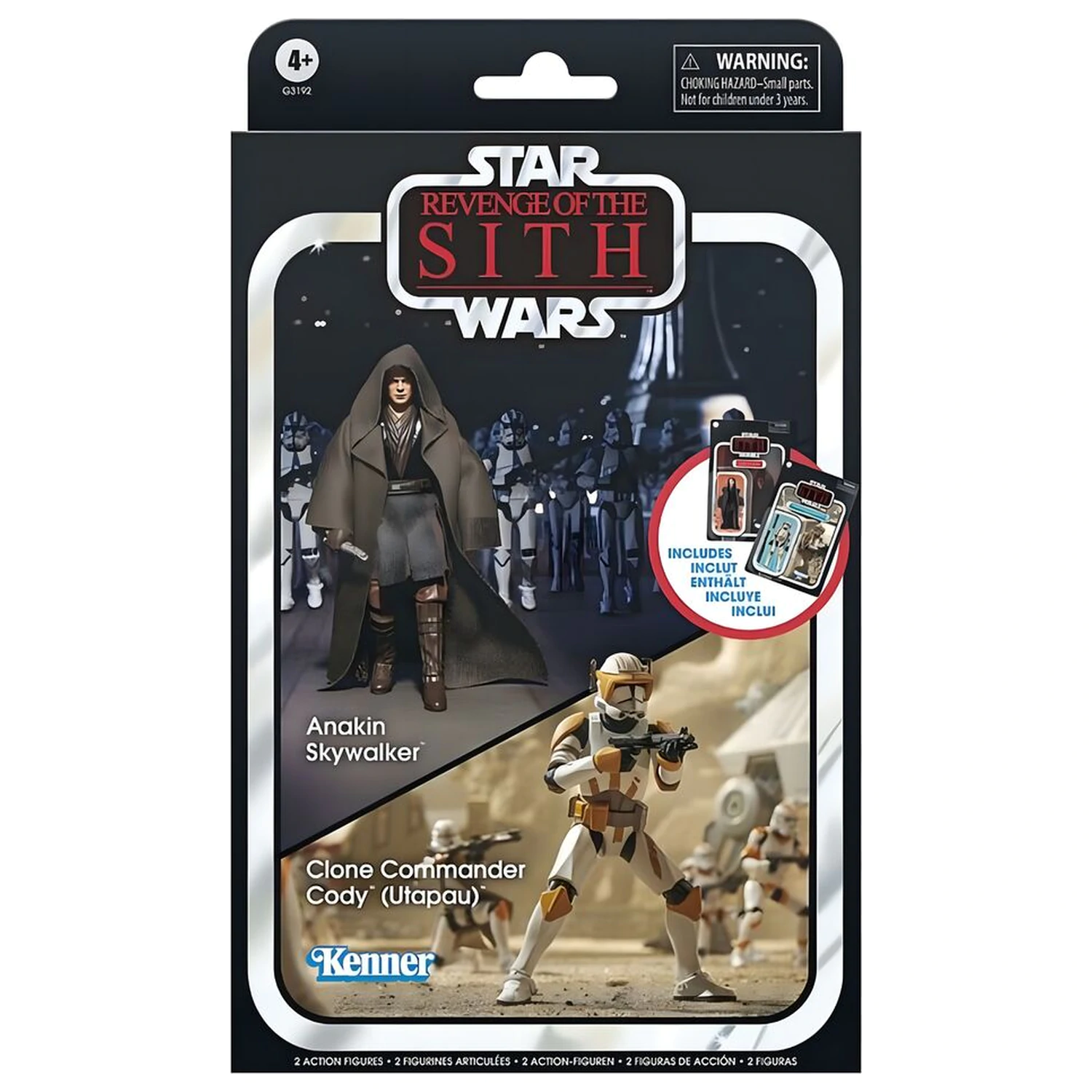Star Wars Anakin Skywalker & Clone Commander Cody Utapau Pack Figuren 9.5cm Produktfoto
