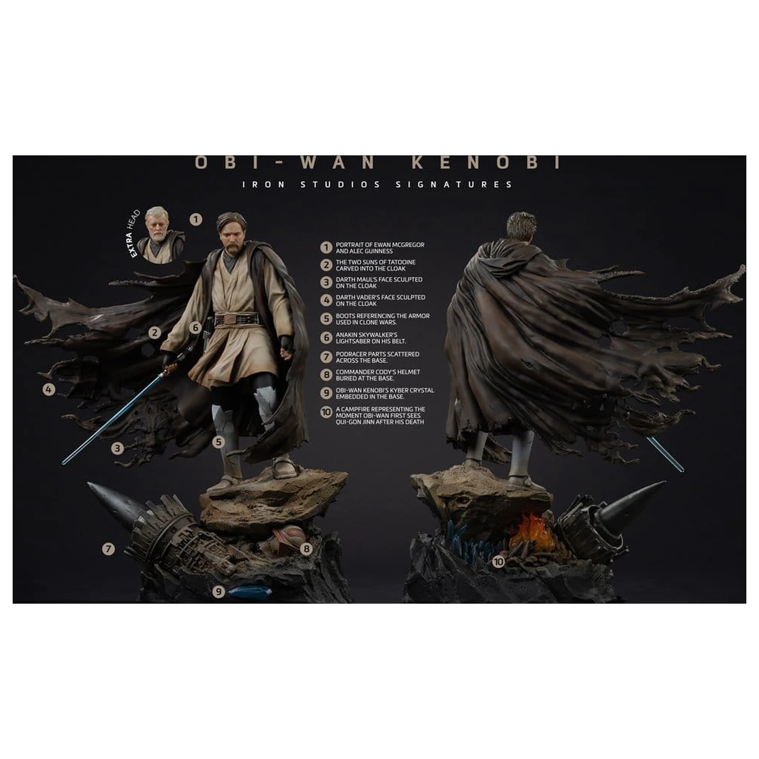 Star Wars Art Scale Statue 1/10 Obi-Wan Signatures 26 cm Produktfoto