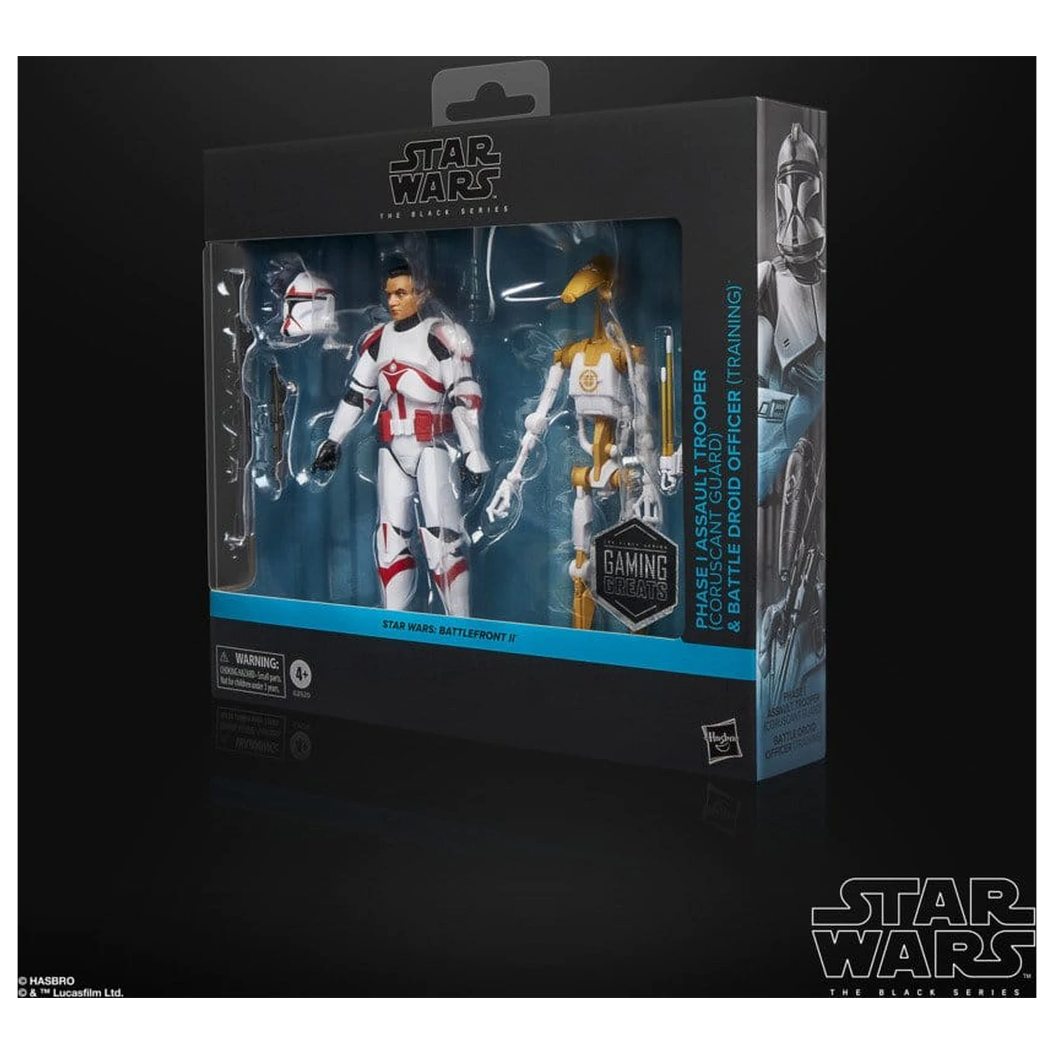 Star Wars: Battlefront II Black Series Actionfigur 2er-Pack Phase I Assault Trooper & Battle Droid Officer 15 cm Produktfoto