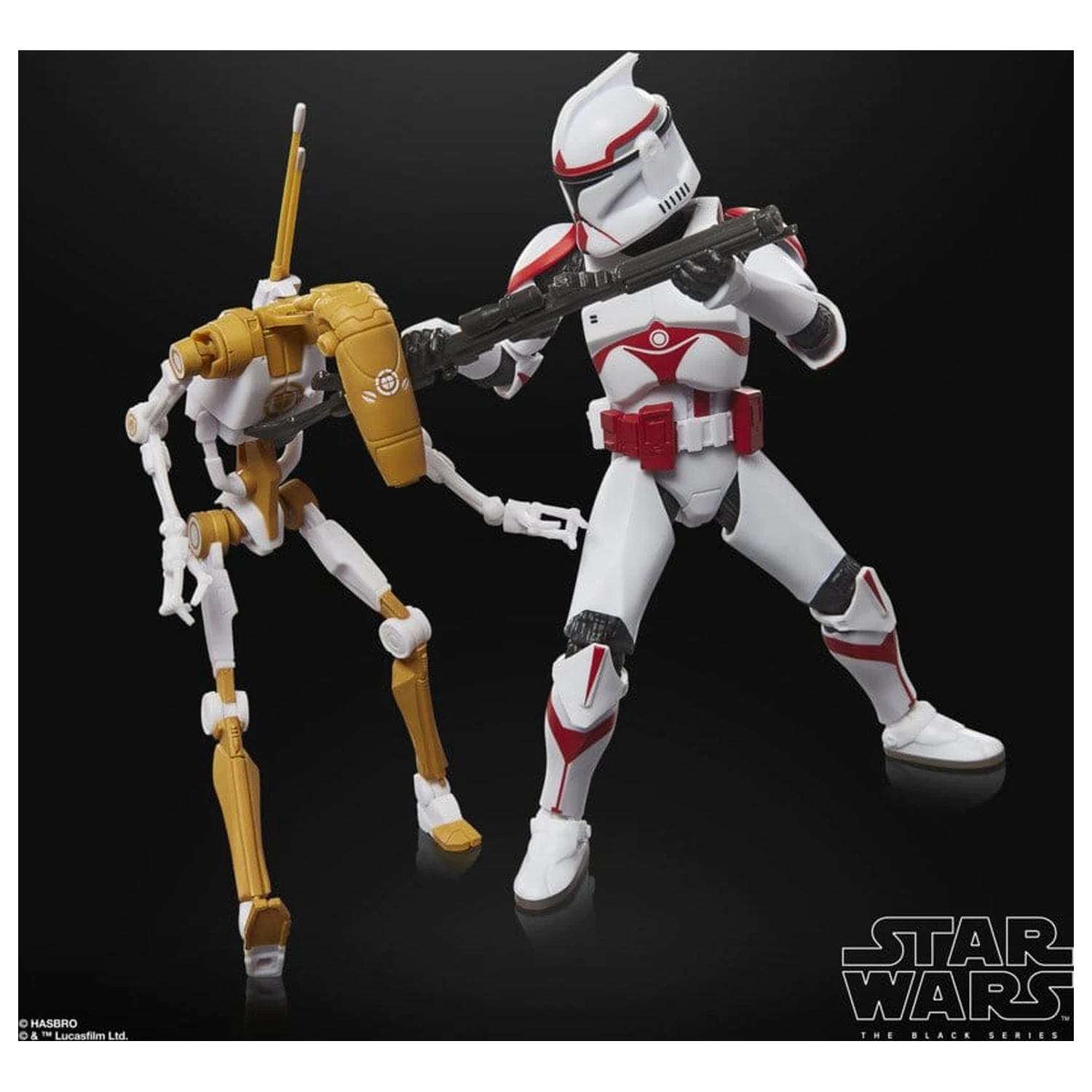 Star Wars: Battlefront II Black Series Actionfigur 2er-Pack Phase I Assault Trooper & Battle Droid Officer 15 cm Produktfoto