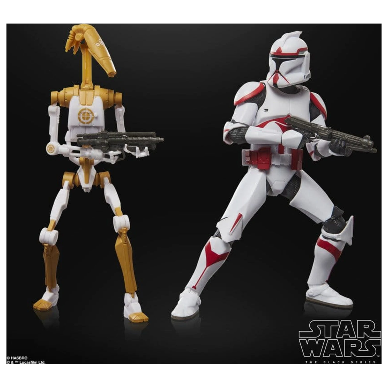 Star Wars: Battlefront II Black Series Actionfigur 2er-Pack Phase I Assault Trooper & Battle Droid Officer 15 cm Produktfoto