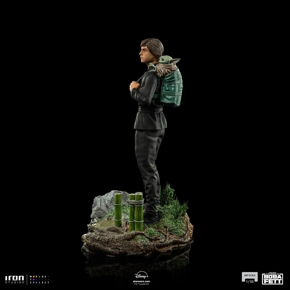 Star Wars Book of Boba Fett Art Scale Statue 1/10 Luke Skywalker & Grogu Training 20 cm termékfotó