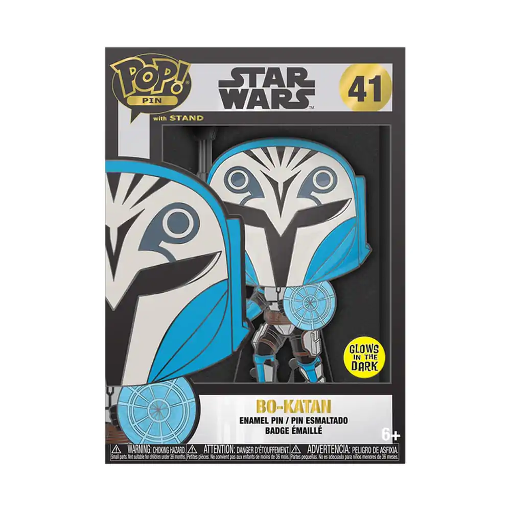Star Wars Clone Wars Loungefly POP! Pin Ansteck-Pin Bo-Katan (Glow-in-the-Dark) 10 cm Produktfoto
