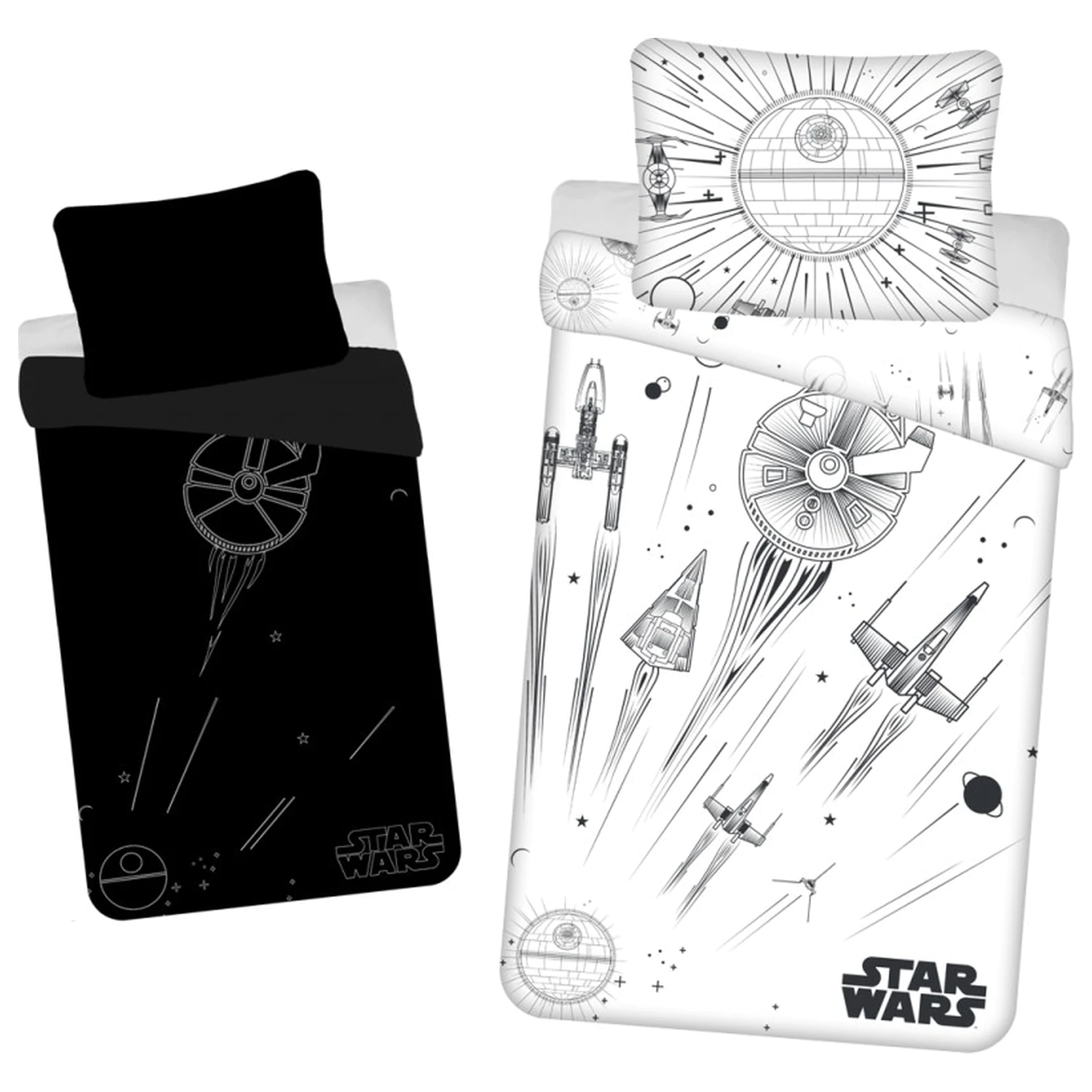 Star Wars Death Star Glow in the Dark Bettbezug Produktfoto