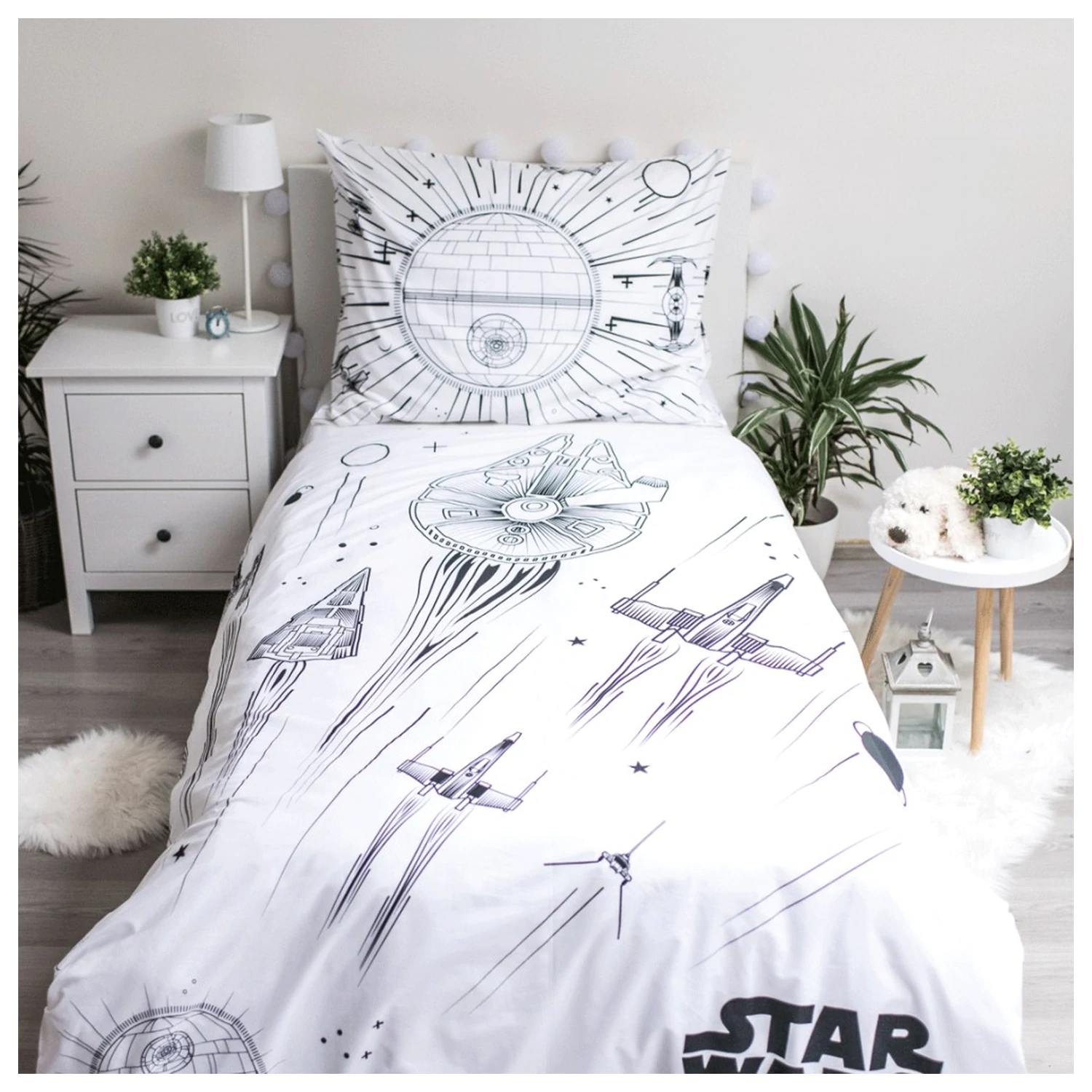 Star Wars Death Star Glow in the Dark Bettbezug Produktfoto