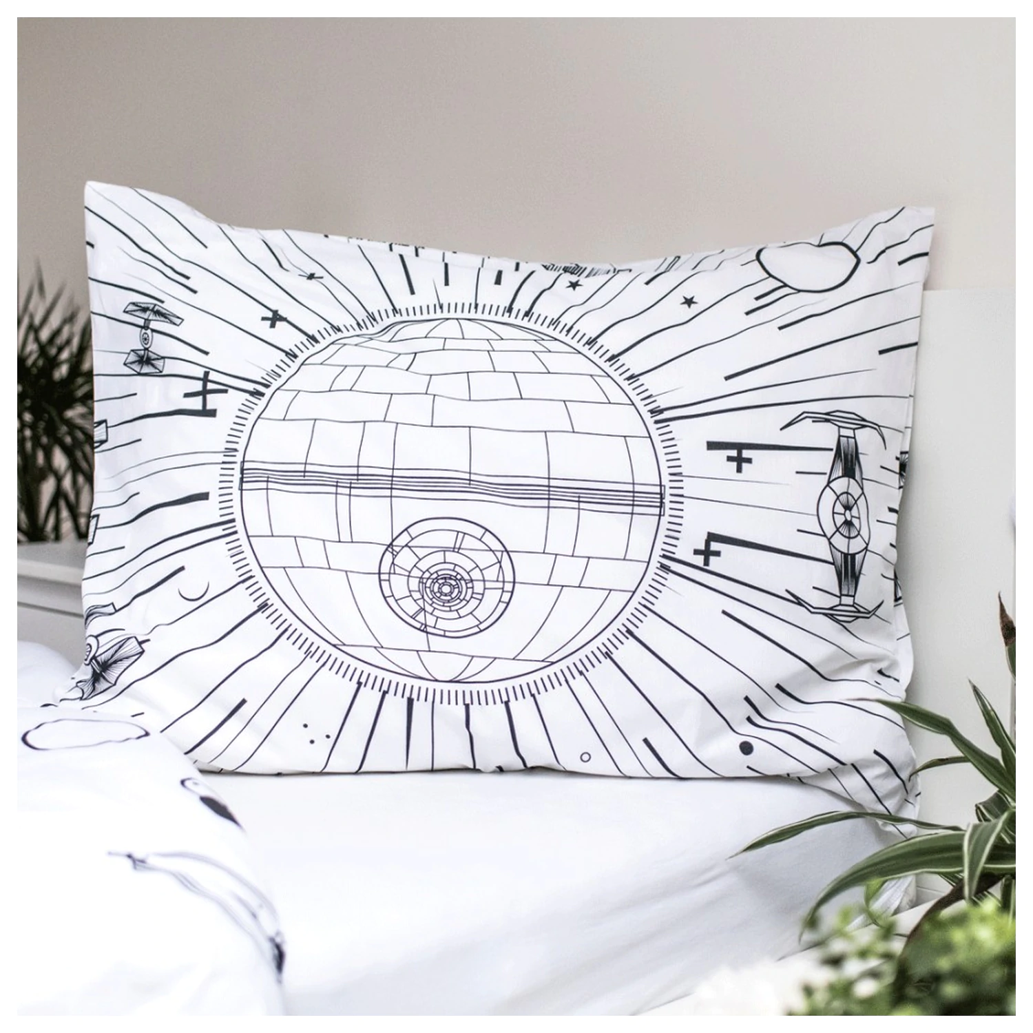 Star Wars Death Star Glow in the Dark Bettbezug Produktfoto