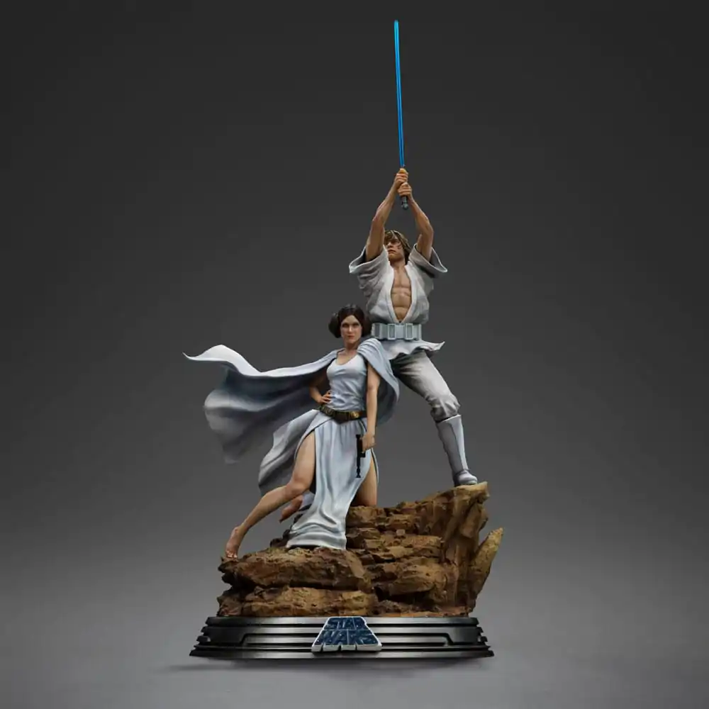 Star Wars Deluxe Art Scale Statue 1/10 Luke and Leia 41 cm termékfotó