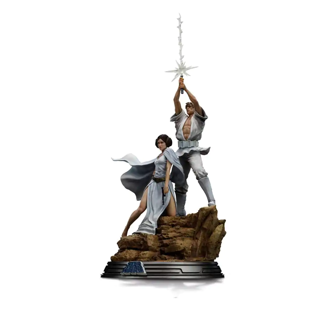 Star Wars Deluxe Art Scale Statue 1/10 Luke and Leia 41 cm termékfotó