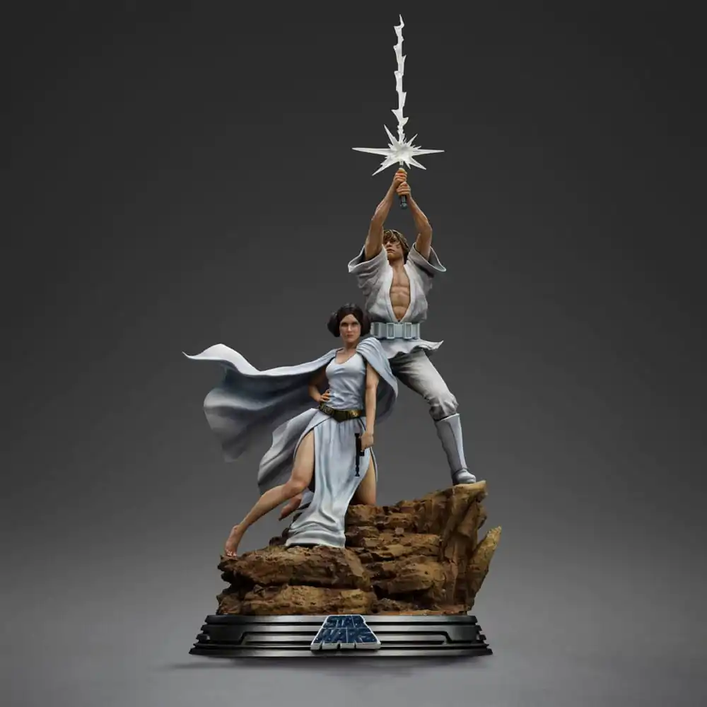 Star Wars Deluxe Art Scale Statue 1/10 Luke and Leia 41 cm termékfotó