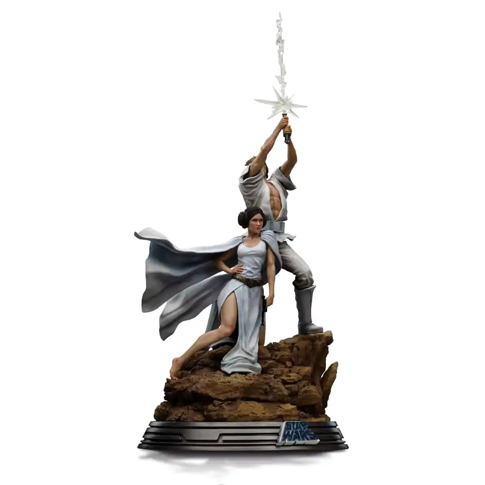 Star Wars Deluxe Art Scale Statue 1/10 Luke and Leia 41 cm termékfotó