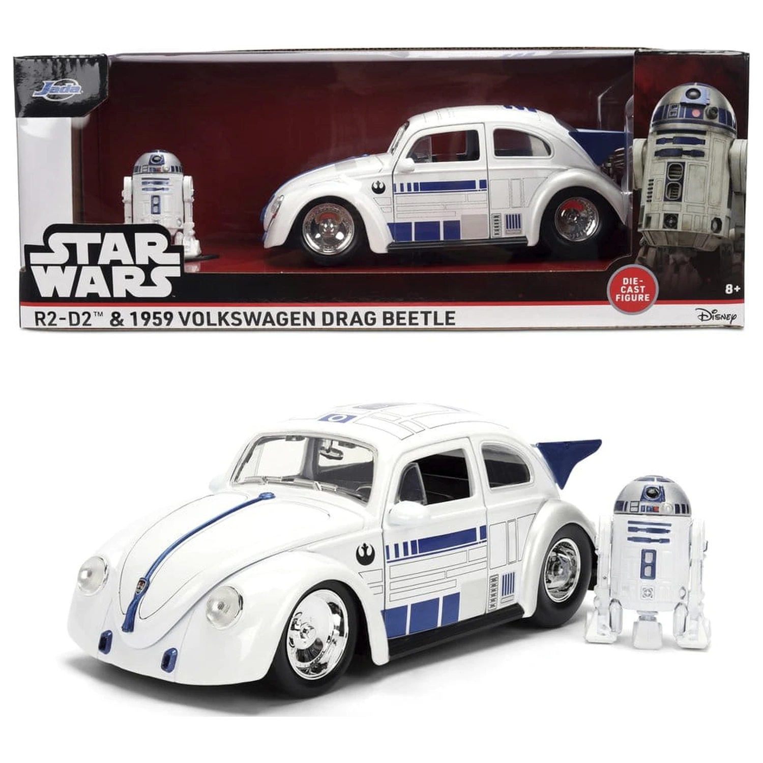 Star Wars Diecast Modell 1:24 R2-D2 1959 VW Drag Beetle Produktfoto