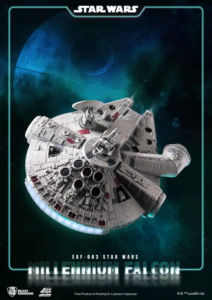 Star Wars Egg Attack Schwebe-Modell mit Leuchtfunktion Millennium Falcon 13 cm termékfotó