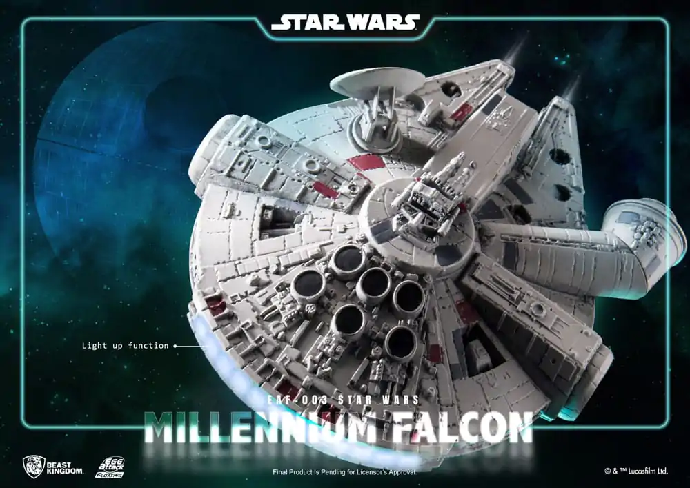 Star Wars Egg Attack Schwebe-Modell mit Leuchtfunktion Millennium Falcon 13 cm termékfotó