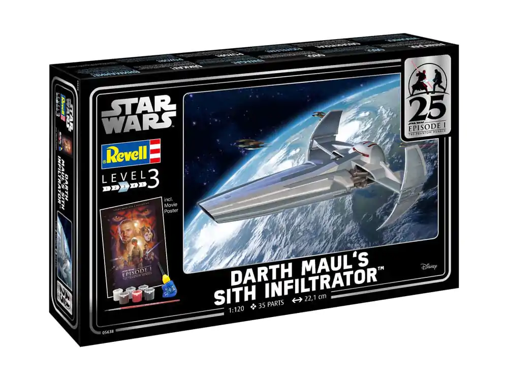 Star Wars Episode I Modellbausatz Geschenkset 1/120 Darth Maul's Sith Infiltrator 22 cm termékfotó