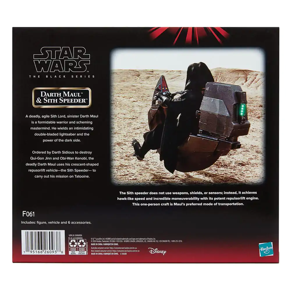 Star Wars Episode I Black Series Fahrzeug mit Action-Figur Darth Maul & Sith Speeder SDCC 2024 Produktfoto