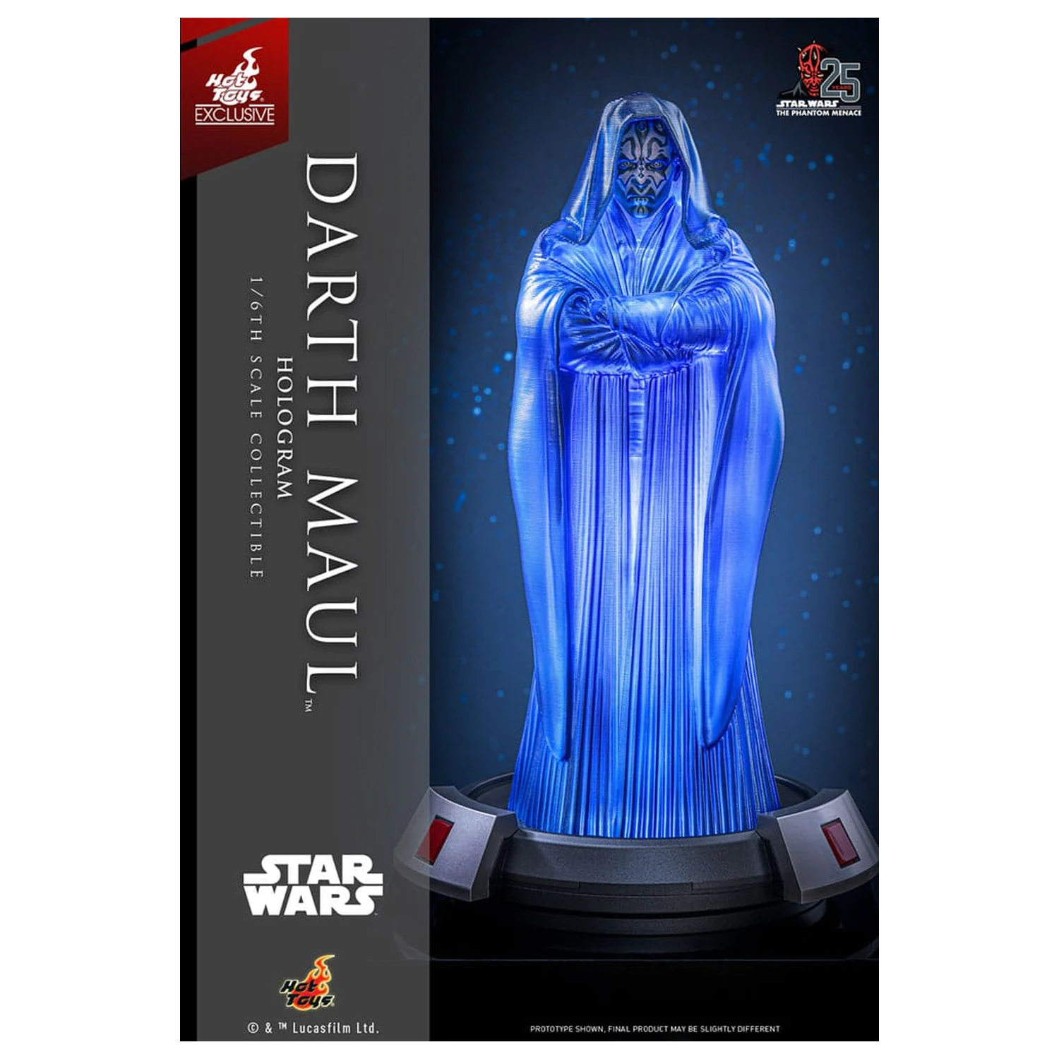 Star Wars Episode I Figur 1/6 Darth Maul Hologramm Hot Toys Exclusive 30 cm Produktfoto