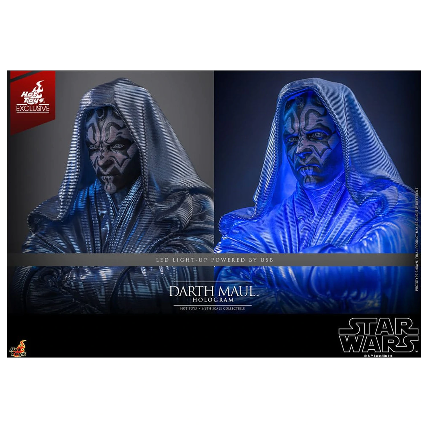 Star Wars Episode I Figur 1/6 Darth Maul Hologramm Hot Toys Exclusive 30 cm Produktfoto