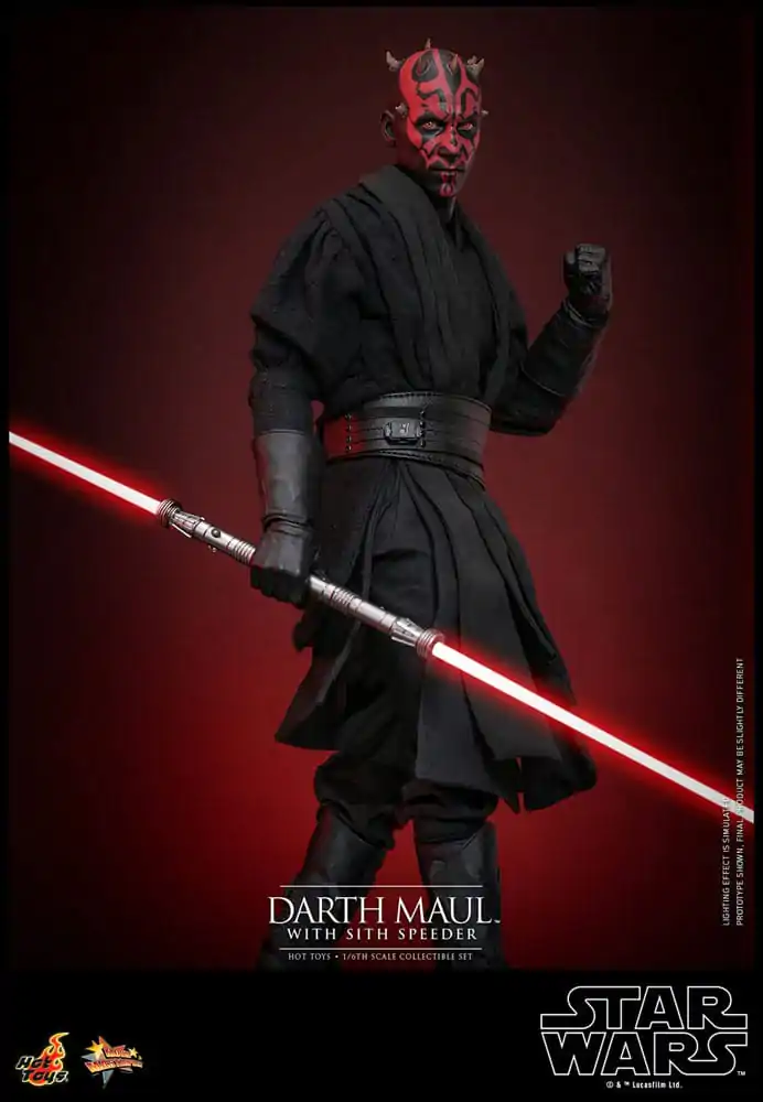 Star Wars Episode I Movie Masterpiece Actionfigur 1/6 Darth Maul with Sith Speeder 29 cm Produktfoto