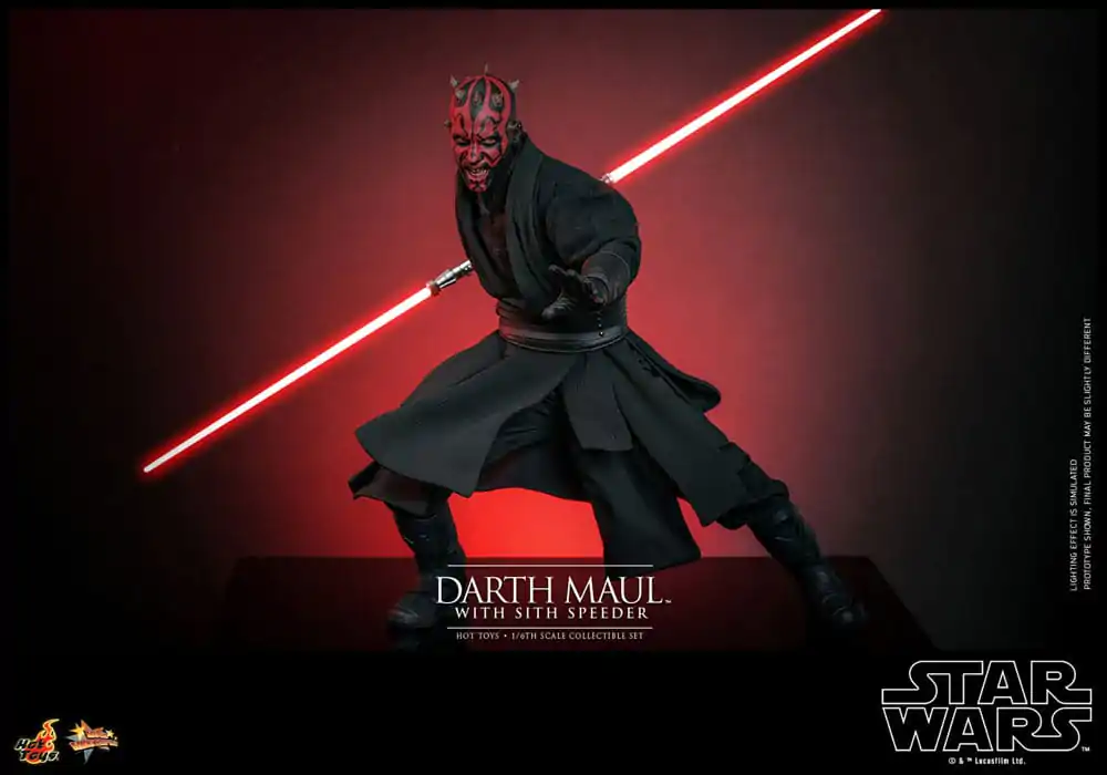 Star Wars Episode I Movie Masterpiece Actionfigur 1/6 Darth Maul with Sith Speeder 29 cm Produktfoto